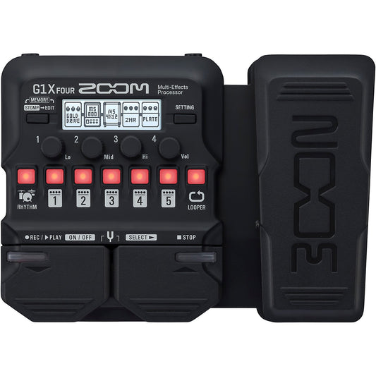 Zoom G1XFOUR Multi Effects Processor with Expression Pedal Electric Guitar Effects Pedal