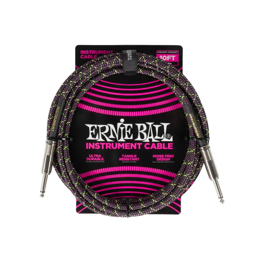 Ernie Ball Braided 10ft Cable St/St