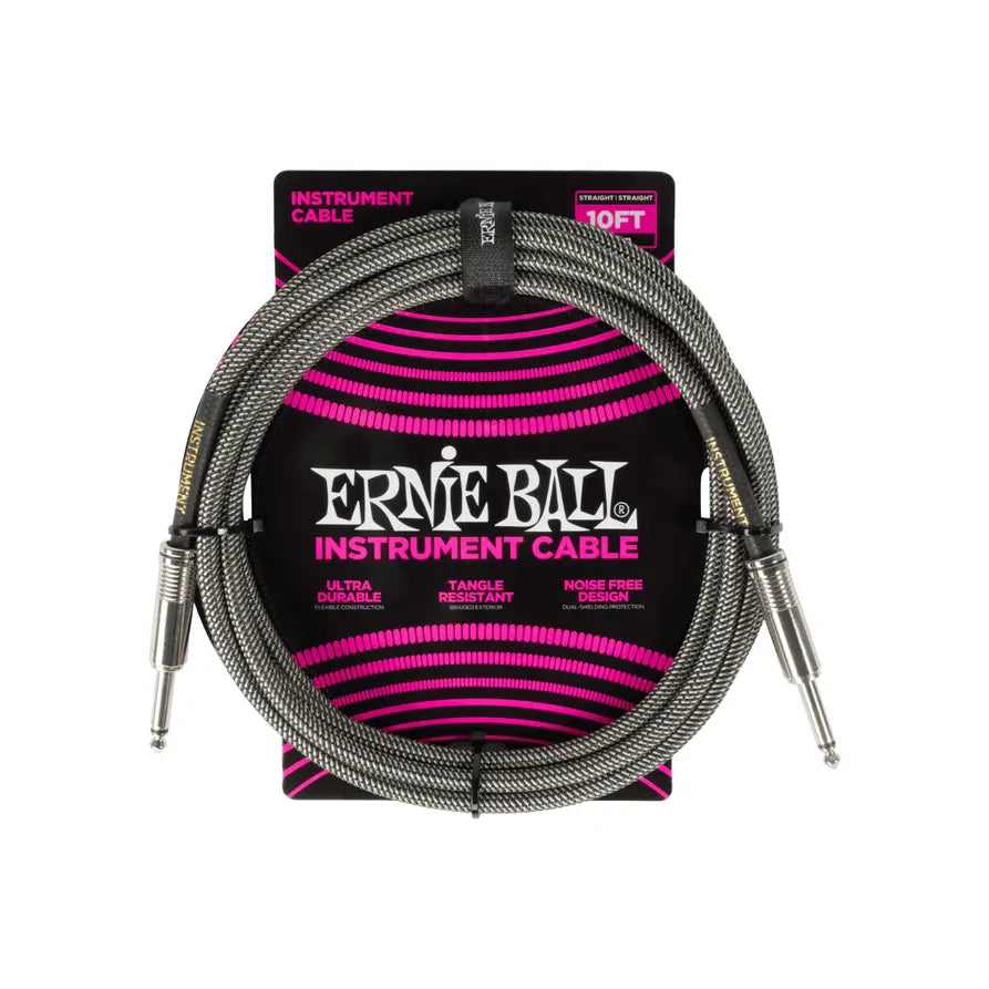 Ernie ball 10ft braided Silver fox