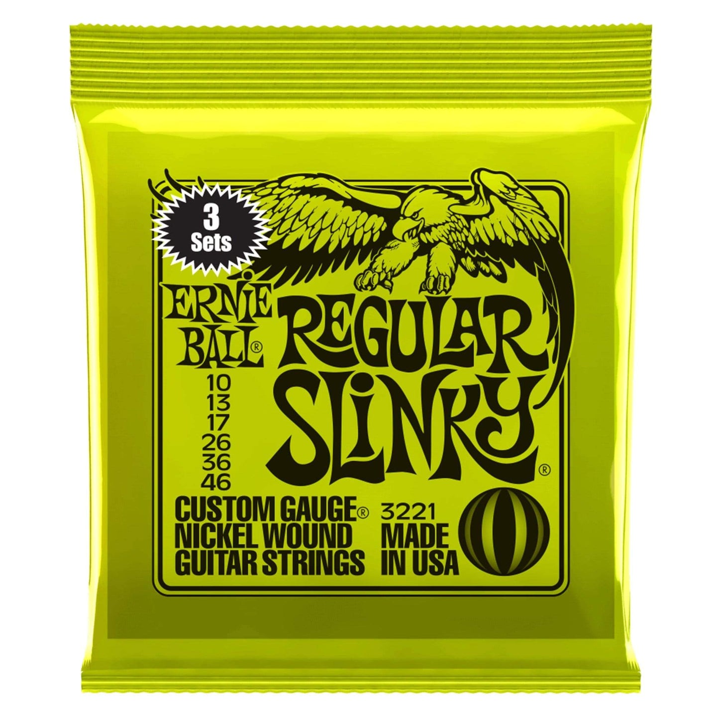 Ernie Ball Regular Slinky 3 Pack 3221