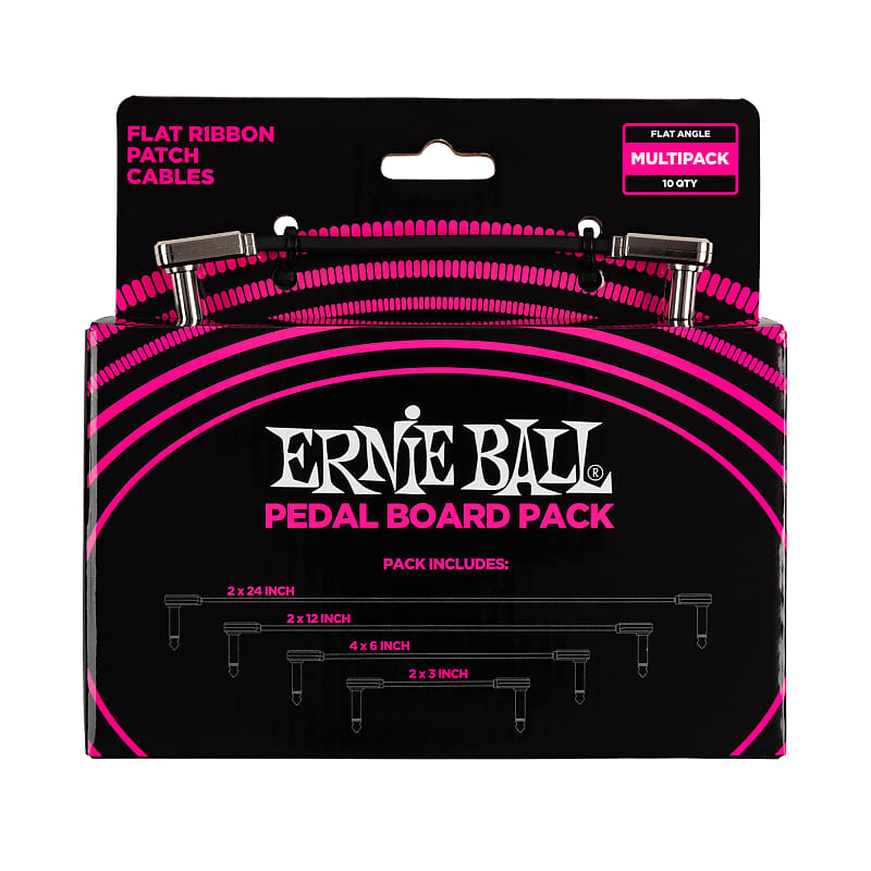 Ernie Ball Flat Ribbon Patch Cable Multi Pack