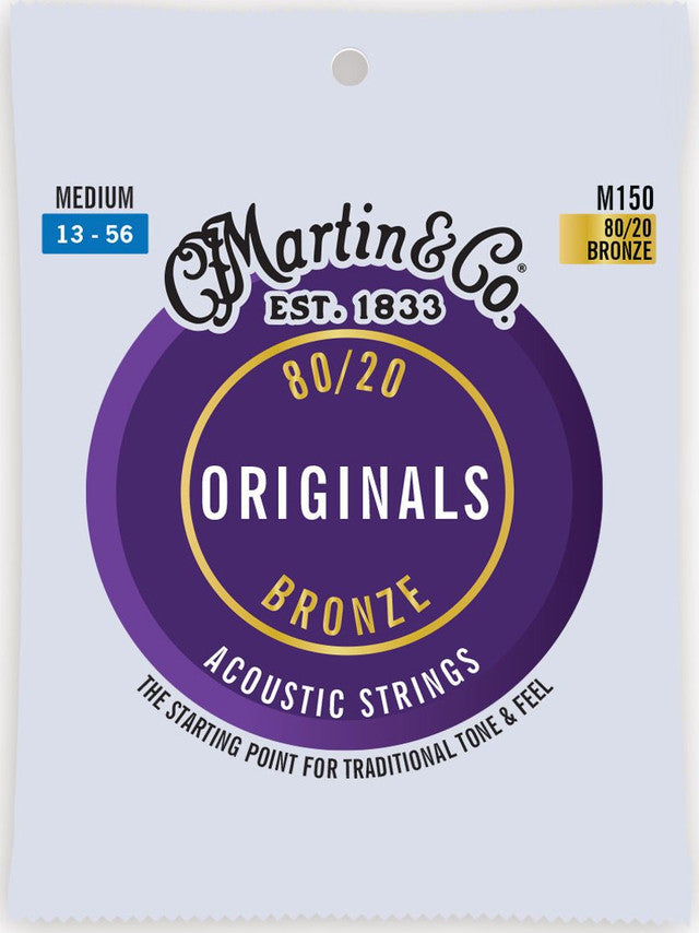 Martin 80/20 Bronze Wound Guitar Strings medium 13-56