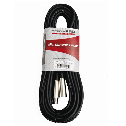 StagePRO 30' (9m) Mic Cable (Male to Female XLR) SPG30ML